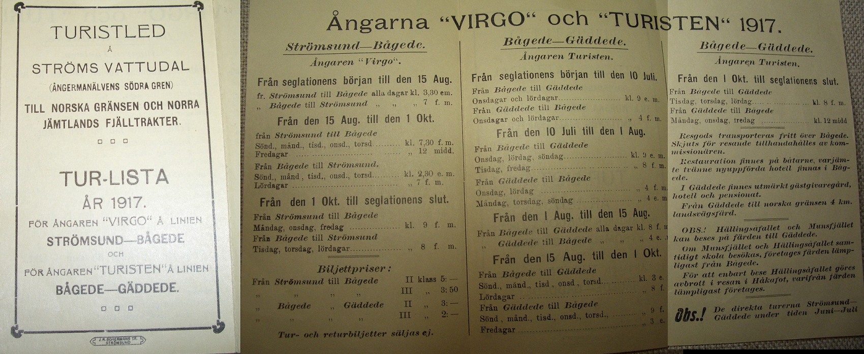 Turlista Virgo och Turisten